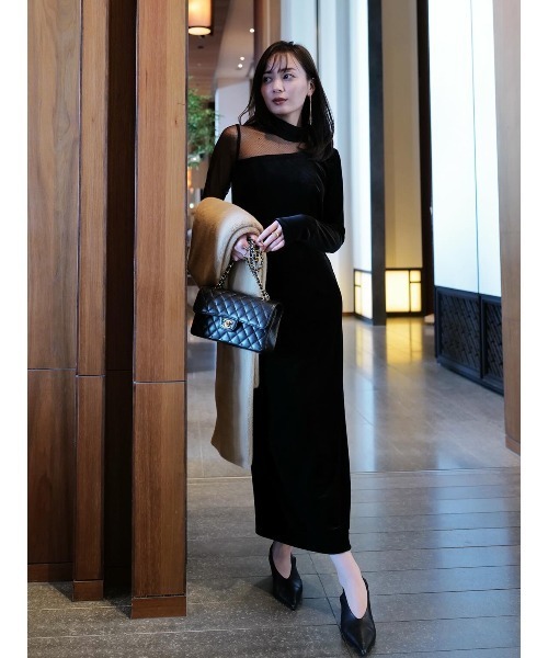 anuans（アニュアンス）の「シアーコンビタイトワンピース（ワンピース