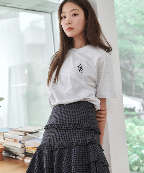LOSSYROW（ロッシロー）の「Signature Logo Half-Sleeve T-shirt [white melange]（Tシャツ/カットソー・レディース・その他・FREE）」の2枚目の写真