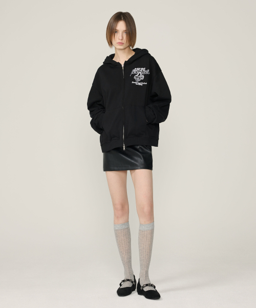 FEIHEI(フェイヘイ)の「LOVE’S HANDCUFFS フードジップアップ ブラック(パーカー・レディース・ブラック・SMALL/MEDIUM/LARGE)」の2枚目の写真