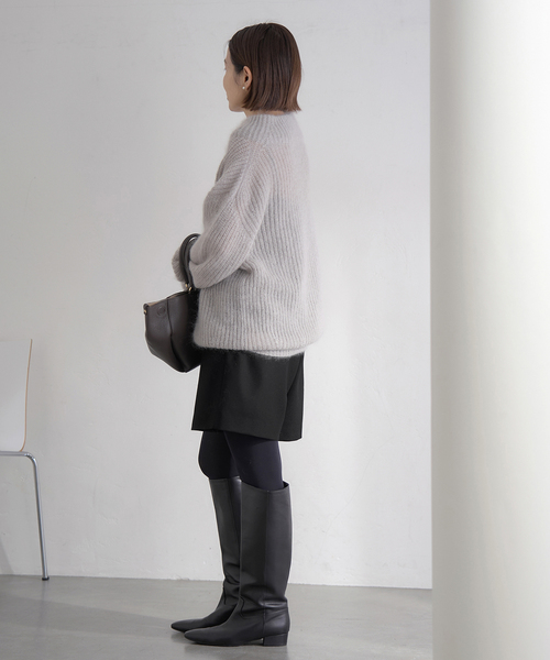 IENA（イエナ）の「ウォッシャブルサキソニーウールショートパンツ（その他パンツ・レディース・チャコールグレー/ブラック・38/36）」の12枚目の写真