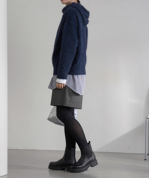 IENA（イエナ）の「ウォッシャブルサキソニーウールショートパンツ（その他パンツ・レディース・チャコールグレー/ブラック・38/36）」の21枚目の写真