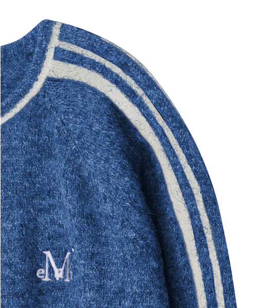 MUCENT(ムセント)の「ヘルネ トラックライン レグラン ルーズフィット ニット 男女共用 (3カラー)(ニット/セーター・レディース・ブルー/チャコールグレー/ホワイト・FREE)」の12枚目の写真