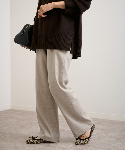 FRAMeWORK（フレームワーク）の「≪手洗い可 / 追加≫ウォッシャブルサキソニーイージーパンツ 2（その他パンツ・レディース・ベージュ/ブラック/グレー/ホワイト・34/36/38/40）」の4枚目の写真