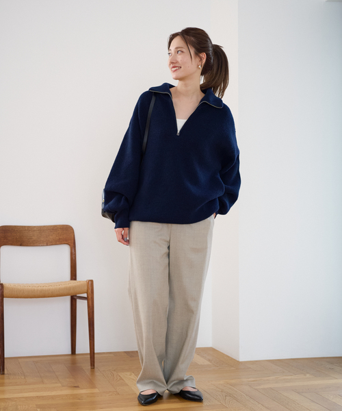 FRAMeWORK（フレームワーク）の「≪手洗い可 / 追加≫ウォッシャブルサキソニーイージーパンツ 2（その他パンツ・レディース・ベージュ/ブラック/グレー/ホワイト・34/36/38/40）」の9枚目の写真