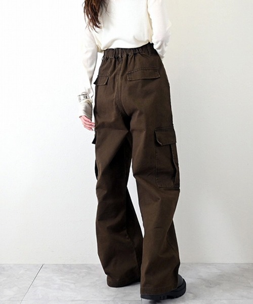 STYLEBLOCK（スタイルブロック）の「ピグメントツイルカーゴパンツ（その他パンツ・レディース・アイボリー/カーキ/ブラウン・M）」の5枚目の写真