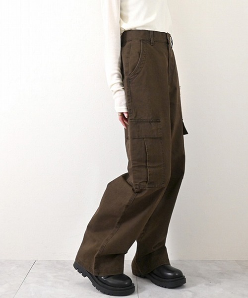 STYLEBLOCK（スタイルブロック）の「ピグメントツイルカーゴパンツ（その他パンツ・レディース・アイボリー/カーキ/ブラウン・M）」の6枚目の写真