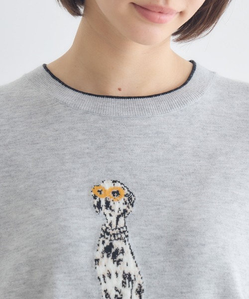 KATHARINE ROSS（キャサリンロス）の「【KATHARINE ROSS】14Gジャガードプルオーバー（ニット/セーター・レディース・ライトグレー/オフホワイト・FREE）」の16枚目の写真