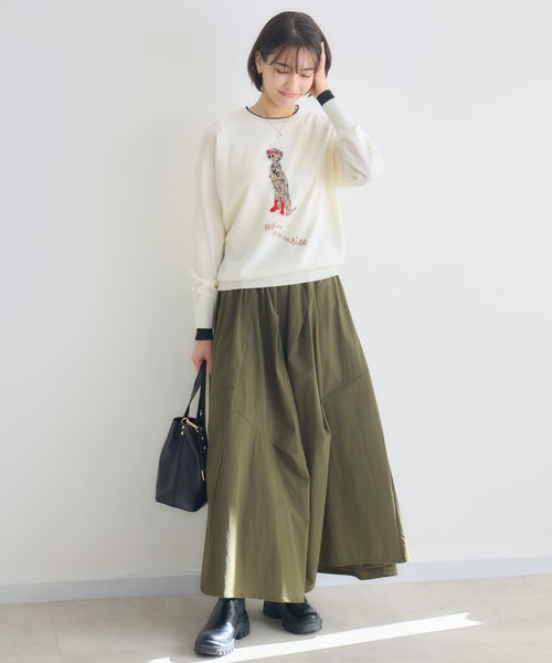 KATHARINE ROSS（キャサリンロス）の「【KATHARINE ROSS】14Gジャガードプルオーバー（ニット/セーター・レディース・ライトグレー/オフホワイト・FREE）」の5枚目の写真