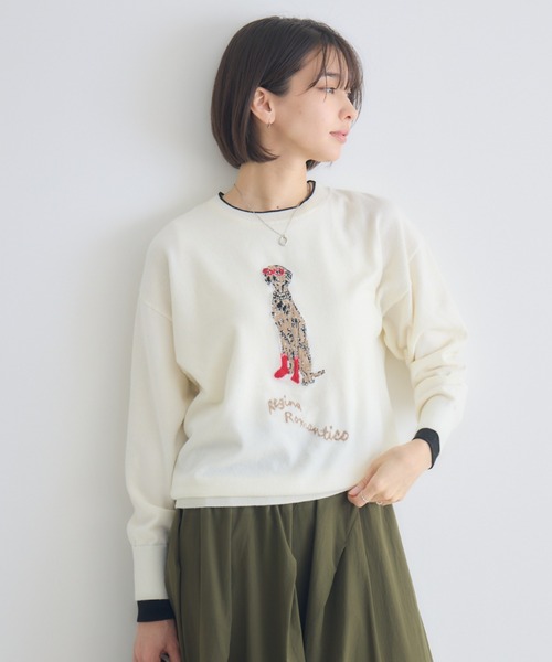 KATHARINE ROSS（キャサリンロス）の「【KATHARINE ROSS】14Gジャガードプルオーバー（ニット/セーター・レディース・ライトグレー/オフホワイト・FREE）」の7枚目の写真