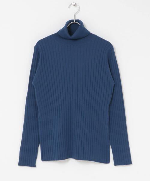 URBAN RESEARCH ROSSO WOMEN(アーバンリサーチ ロッソ)の「エクストラファインリブタートルニット(ニット/セーター・レディース・オリーブ/オフホワイト/ロイヤルブルー・FREE)」の14枚目の写真