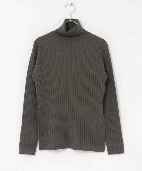 URBAN RESEARCH ROSSO WOMEN(アーバンリサーチ ロッソ)の「エクストラファインリブタートルニット(ニット/セーター・レディース・オリーブ/オフホワイト/ロイヤルブルー・FREE)」の22枚目の写真