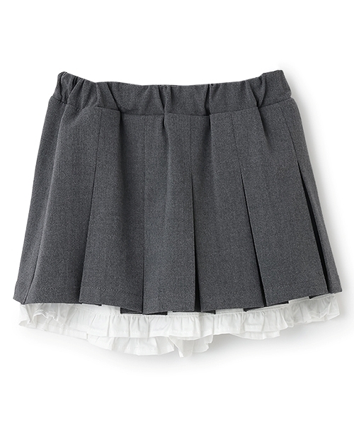 Lycee mine（リセマイン）の「【Lycee mine バレエシリーズ】タックプリーツスカート(インパン付き)（スカート・キッズ・ベージュ/チャコール/ピンク/オフホワイト・140cm/150cm/100cm/110cm/120cm/130cm）」の5枚目の写真