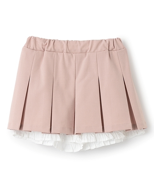 Lycee mine（リセマイン）の「【Lycee mine バレエシリーズ】タックプリーツスカート(インパン付き)（スカート・キッズ・ベージュ/チャコール/ピンク/オフホワイト・140cm/150cm/100cm/110cm/120cm/130cm）」の8枚目の写真