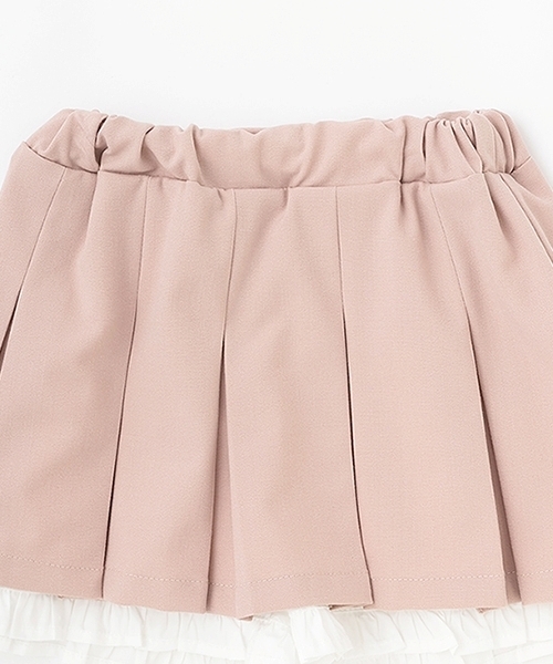 Lycee mine（リセマイン）の「【Lycee mine バレエシリーズ】タックプリーツスカート(インパン付き)（スカート・キッズ・ベージュ/チャコール/ピンク/オフホワイト・140cm/150cm/100cm/110cm/120cm/130cm）」の10枚目の写真