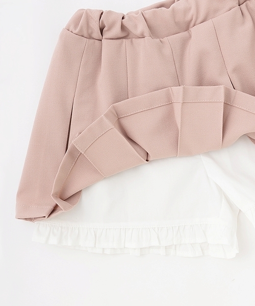 Lycee mine（リセマイン）の「【Lycee mine バレエシリーズ】タックプリーツスカート(インパン付き)（スカート・キッズ・ベージュ/チャコール/ピンク/オフホワイト・140cm/150cm/100cm/110cm/120cm/130cm）」の13枚目の写真