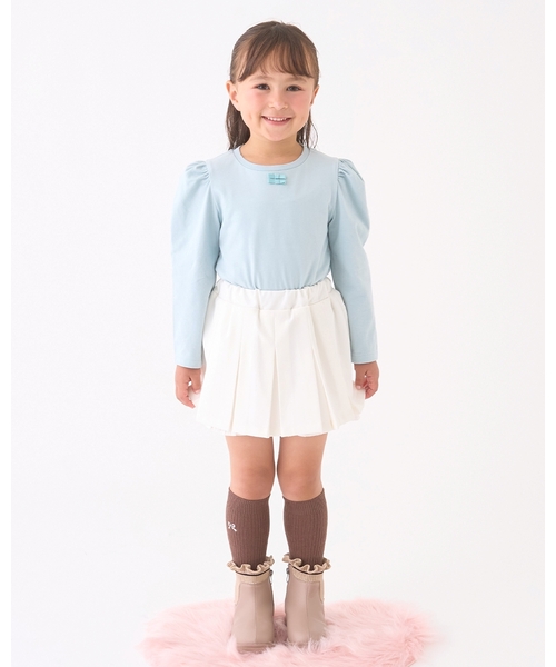 Lycee mine（リセマイン）の「【Lycee mine バレエシリーズ】タックプリーツスカート(インパン付き)（スカート・キッズ・ベージュ/チャコール/ピンク/オフホワイト・140cm/150cm/100cm/110cm/120cm/130cm）」の20枚目の写真