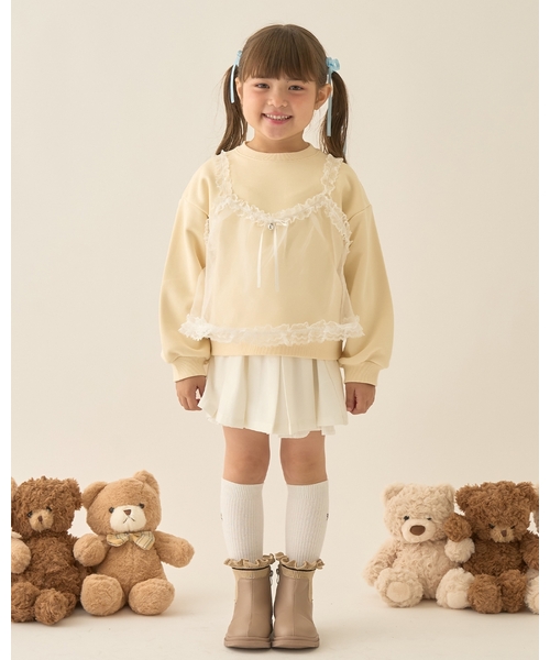 Lycee mine(リセマイン)の「【Lycee mine バレエシリーズ】タックプリーツスカート(インパン付き)【子供服】【キッズ】【女の子】(スカート・キッズ・ベージュ/チャコール/ピンク/オフホワイト・140cm/150cm/100cm/110cm/120cm/130cm)」の14枚目の写真