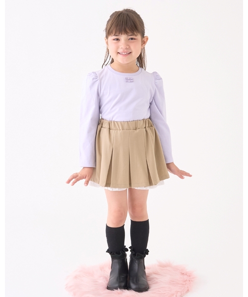 Lycee mine(リセマイン)の「【Lycee mine バレエシリーズ】タックプリーツスカート(インパン付き)【子供服】【キッズ】【女の子】(スカート・キッズ・ベージュ/チャコール/ピンク/オフホワイト・140cm/150cm/100cm/110cm/120cm/130cm)」の21枚目の写真