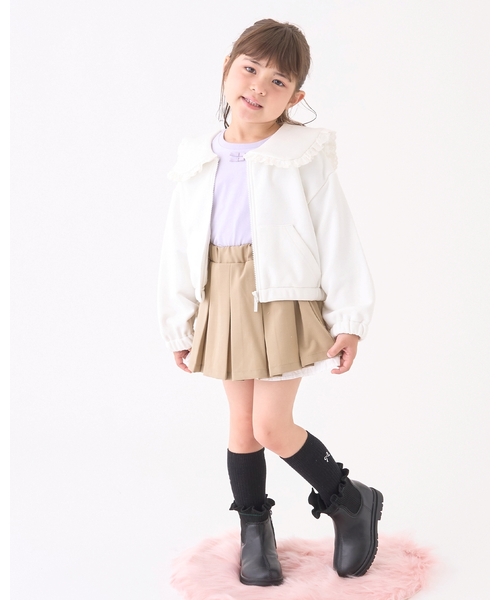 Lycee mine（リセマイン）の「【Lycee mine バレエシリーズ】タックプリーツスカート(インパン付き)【子供服】【キッズ】【女の子】（スカート・キッズ・ベージュ/チャコール/ピンク/オフホワイト・140cm/150cm/100cm/110cm/120cm/130cm）」の5枚目の写真