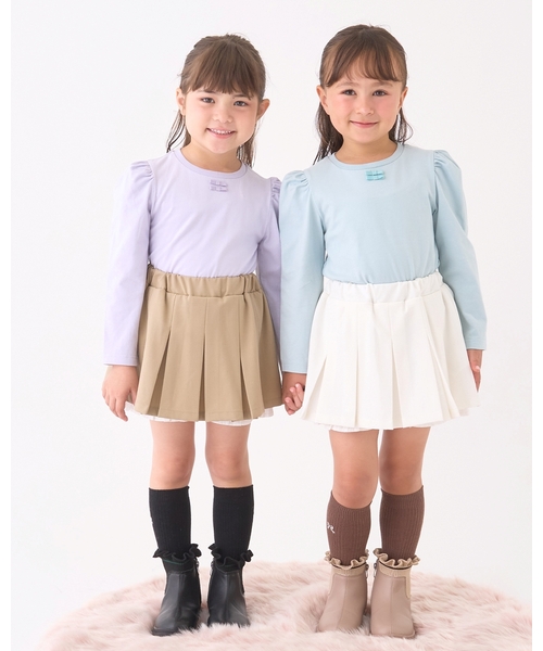 Lycee mine（リセマイン）の「【Lycee mine バレエシリーズ】タックプリーツスカート(インパン付き)【子供服】【キッズ】【女の子】（スカート・キッズ・ベージュ/チャコール/ピンク/オフホワイト・140cm/150cm/100cm/110cm/120cm/130cm）」の14枚目の写真