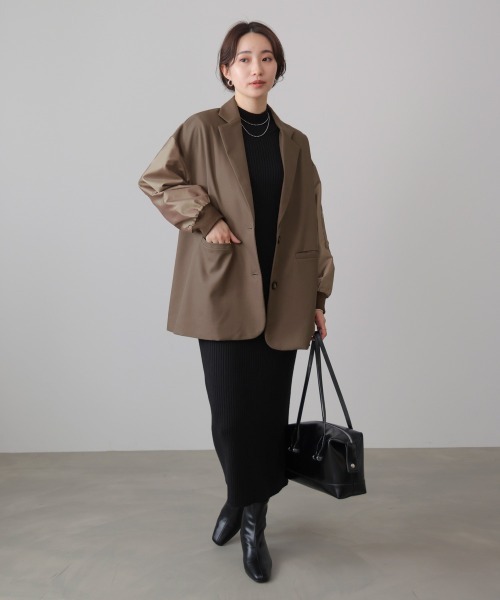 Bou Jeloud(ブージュルード)の「ミリタリーテーラードジャケット(テーラードジャケット・レディース・モカ/ブラック・38)」の3枚目の写真