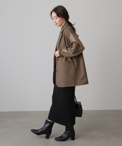 Bou Jeloud(ブージュルード)の「ミリタリーテーラードジャケット(テーラードジャケット・レディース・モカ/ブラック・38)」の9枚目の写真