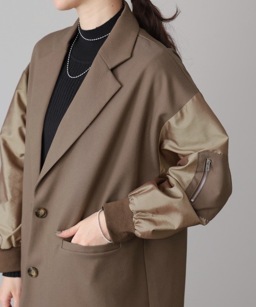 Bou Jeloud(ブージュルード)の「ミリタリーテーラードジャケット(テーラードジャケット・レディース・モカ/ブラック・38)」の15枚目の写真