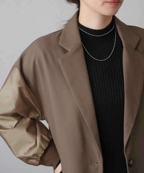 Bou Jeloud(ブージュルード)の「ミリタリーテーラードジャケット(テーラードジャケット・レディース・モカ/ブラック・38)」の16枚目の写真