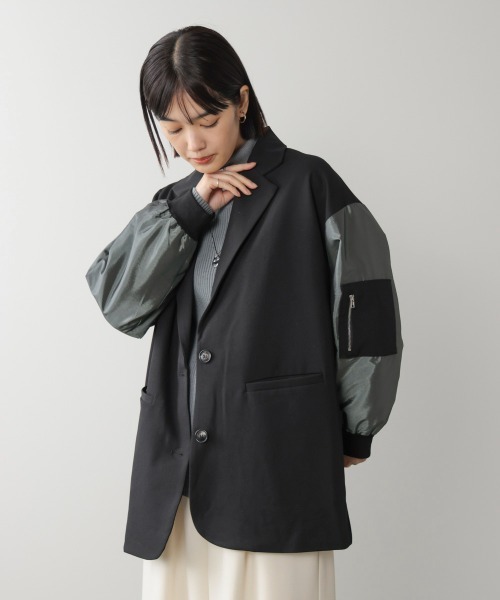 Bou Jeloud(ブージュルード)の「ミリタリーテーラードジャケット(テーラードジャケット・レディース・モカ/ブラック・38)」の19枚目の写真