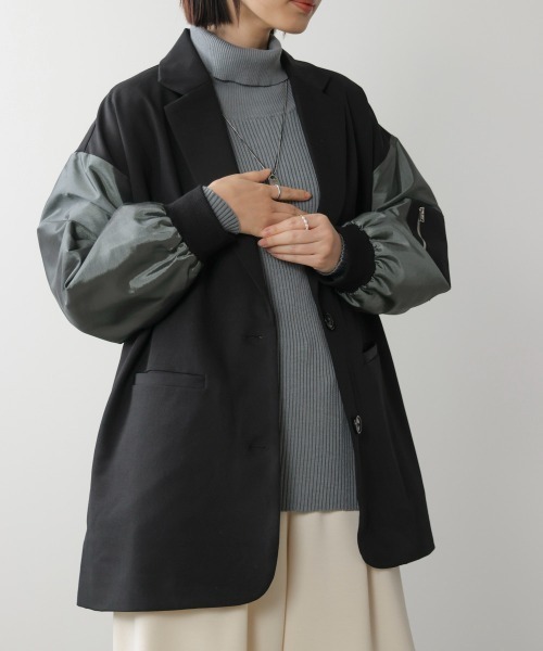 Bou Jeloud(ブージュルード)の「ミリタリーテーラードジャケット(テーラードジャケット・レディース・モカ/ブラック・38)」の21枚目の写真