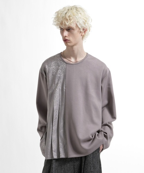 HARE（ハレ）の「アシメジャガードプリーツスウェット(HARE)（スウェット・メンズ・グレー/ブルー/ブラック・FREE）」の2枚目の写真