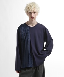 HARE（ハレ）の「アシメジャガードプリーツスウェット(HARE)（スウェット）」