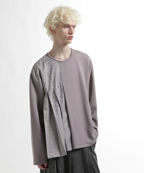 HARE（ハレ）の「アシメジャガードプリーツスウェット(HARE)（スウェット・メンズ・グレー/ブルー/ブラック・FREE）」の13枚目の写真