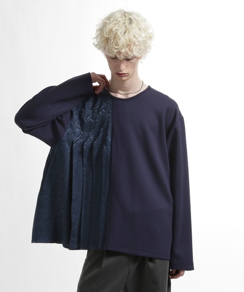 HARE（ハレ）の「アシメジャガードプリーツスウェット(HARE)（スウェット・メンズ・グレー/ブルー/ブラック・FREE）」の15枚目の写真