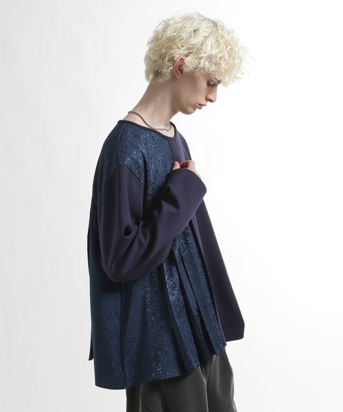 HARE（ハレ）の「アシメジャガードプリーツスウェット(HARE)（スウェット・メンズ・グレー/ブルー/ブラック・FREE）」の16枚目の写真