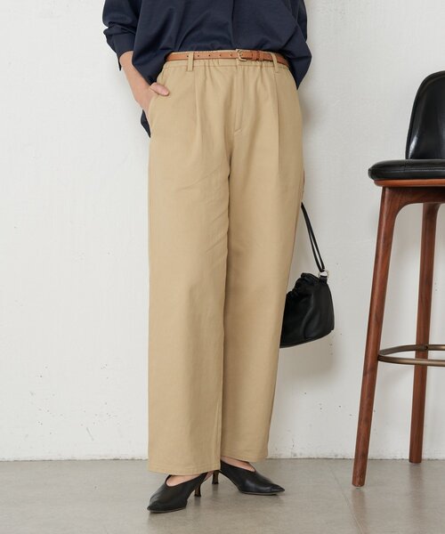 Jena espace merveilleux(ジェナ エスパスメルヴェイユ)の「【キレイ目カジュアル】ストレートチノパンツ(その他パンツ・レディース・アイボリー/ベージュ/チャコールグレー・FREE)」の3枚目の写真