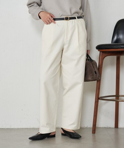 Jena espace merveilleux(ジェナ エスパスメルヴェイユ)の「【キレイ目カジュアル】ストレートチノパンツ(その他パンツ・レディース・アイボリー/ベージュ/チャコールグレー・FREE)」の2枚目の写真