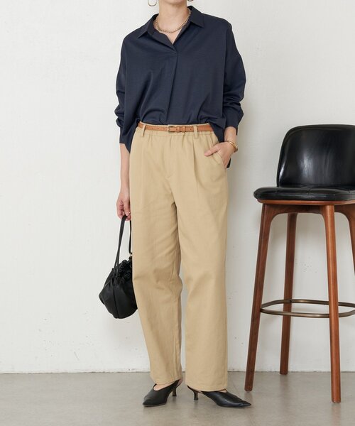 Jena espace merveilleux(ジェナ エスパスメルヴェイユ)の「【キレイ目カジュアル】ストレートチノパンツ(その他パンツ・レディース・アイボリー/ベージュ/チャコールグレー・FREE)」の19枚目の写真