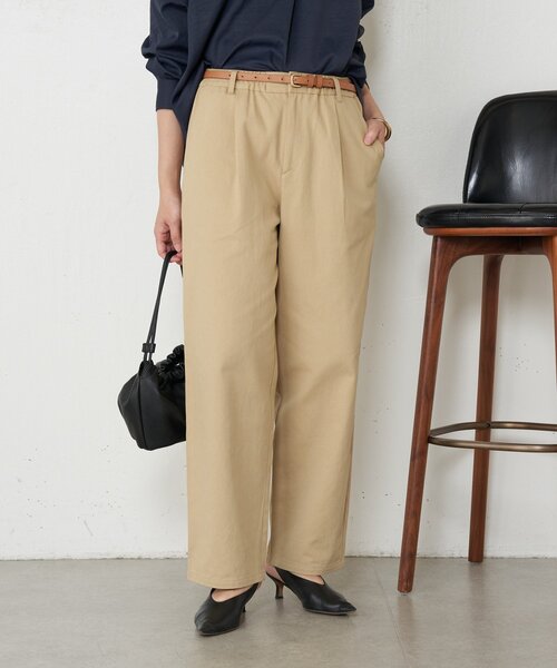 Jena espace merveilleux(ジェナ エスパスメルヴェイユ)の「【キレイ目カジュアル】ストレートチノパンツ(その他パンツ・レディース・アイボリー/ベージュ/チャコールグレー・FREE)」の6枚目の写真
