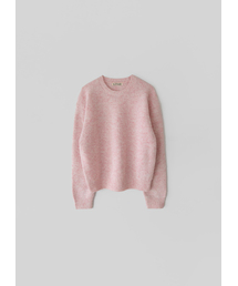 Pullover Round Wool Knit - Sherbet Pink