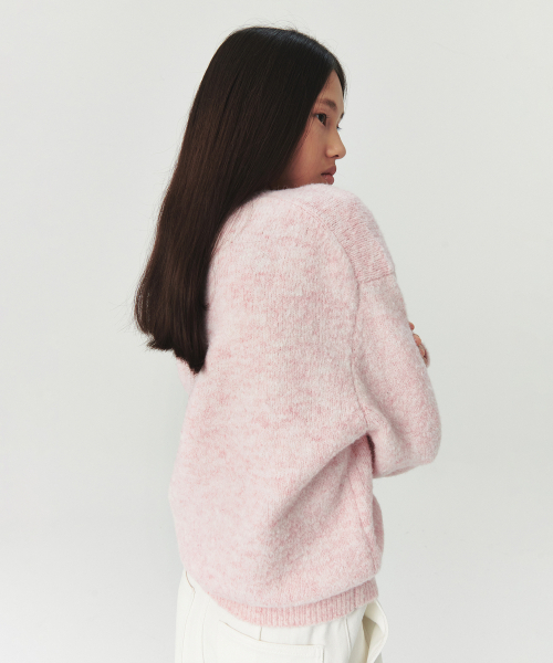 LEVAR（レバー）の「Pullover Round Wool Knit - Sherbet Pink（ニット/セーター・レディース・ピンク・FREE）」の2枚目の写真