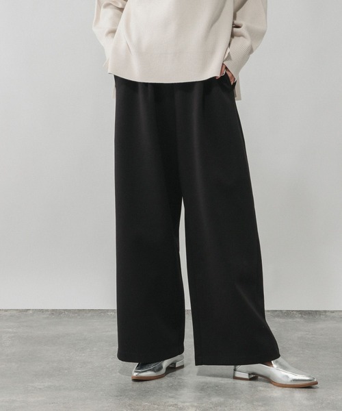 GLOBAL WORK(グローバルワーク)の「ダンボールワイドパンツ/636485(スウェットパンツ・レディース・ブラック/グレー・MEDIUM/LARGE)」の7枚目の写真