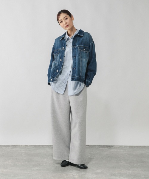 GLOBAL WORK(グローバルワーク)の「ダンボールワイドパンツ/636485(スウェットパンツ・レディース・ブラック/グレー・MEDIUM/LARGE)」の9枚目の写真