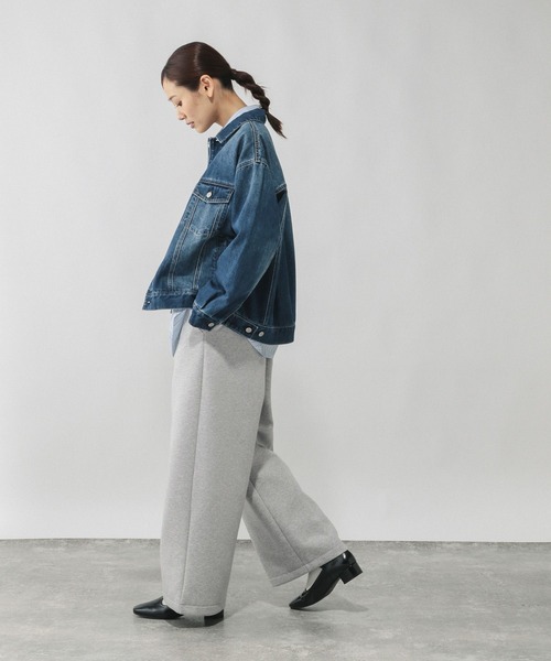 GLOBAL WORK(グローバルワーク)の「ダンボールワイドパンツ/636485(スウェットパンツ・レディース・ブラック/グレー・MEDIUM/LARGE)」の10枚目の写真