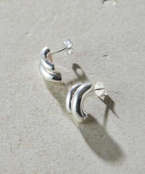 COLLAGE GALLARDAGALANTE（コラージュガリャルダガランテ）の「Sivelle./Silver925タイルピアス（ピアス（両耳用）・レディース・シルバー・FREE）」の9枚目の写真