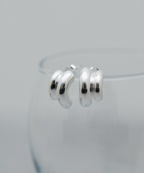 COLLAGE GALLARDAGALANTE（コラージュガリャルダガランテ）の「Sivelle./Silver925タイルピアス（ピアス（両耳用）・レディース・シルバー・FREE）」の7枚目の写真