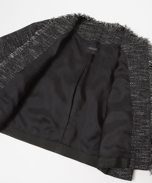 セール】ツイードショートジャケット（ノーカラージャケット）｜URBAN