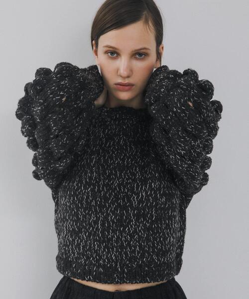 LAATO（ラート）の「lantern long sleeve knit（ニット/セーター・レディース・アイボリー/ブラック・FREE）」の3枚目の写真