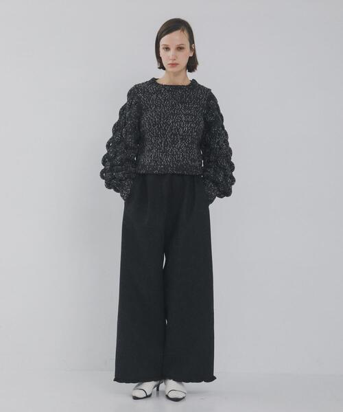 LAATO（ラート）の「lantern long sleeve knit（ニット/セーター・レディース・アイボリー/ブラック・FREE）」の5枚目の写真