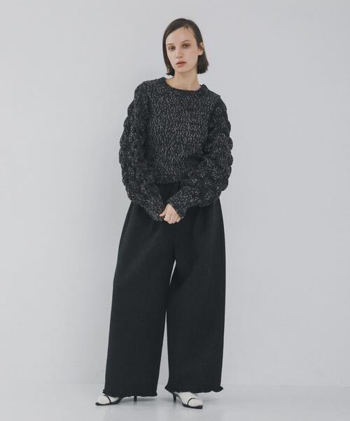 LAATO（ラート）の「lantern long sleeve knit（ニット/セーター・レディース・アイボリー/ブラック・FREE）」の6枚目の写真